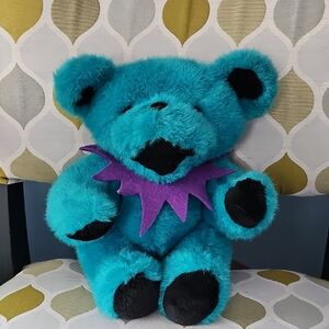 Vintage Grateful Dead Bear Teal with Purple Collar Steven Smith